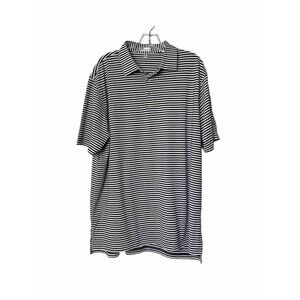 Peter Millar Summer Comfort Golf Polo Shirt Men's XL Blue Striped Short Sleeve